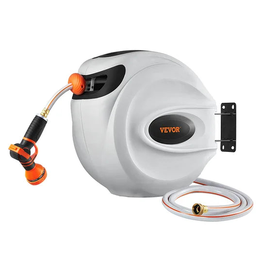180 Degree Swivel Telescopic Hose Reel (Wall Mount) - 130' x 5/8" Capacity
